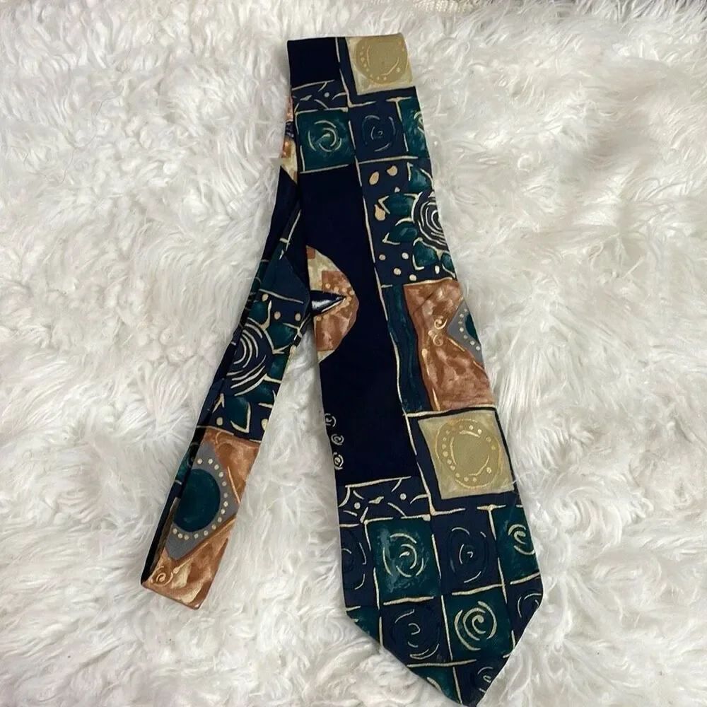 GIAN FRANCO FERRETTI Art to Wear Floral 100% Silk Mens Tie
